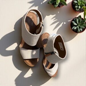 TOMS Beige Open-Toe Sandals